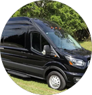Luxury Sacramento airport shuttle vehicle providing premium service