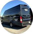 Modern Sacramento airport shuttle vehicle fleet