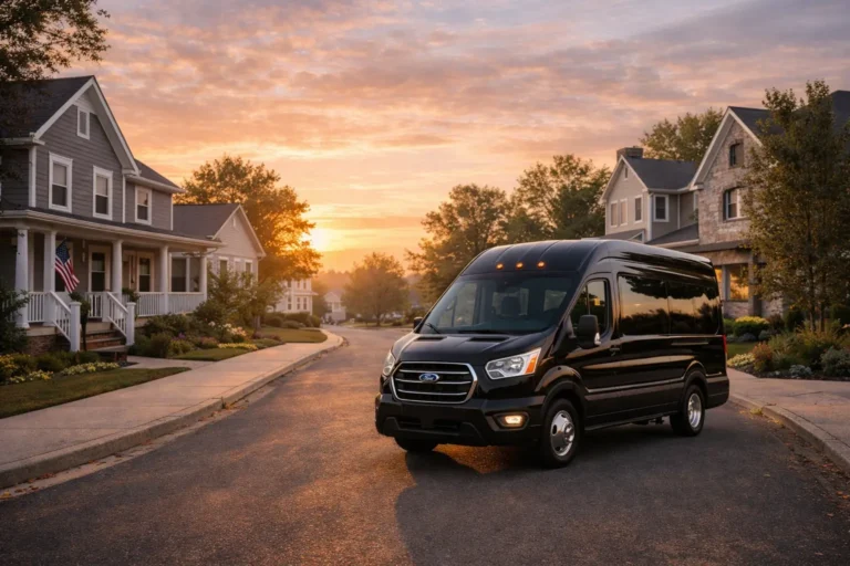 Albany airport shuttle pickup from residential neighborhood
