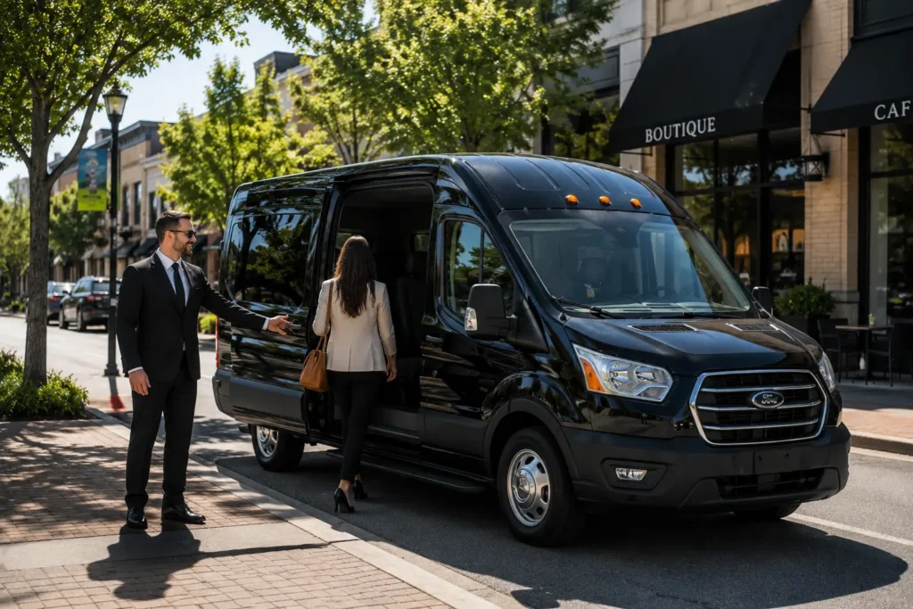 Hourly chauffeur shuttle service for multiple stops in Davis