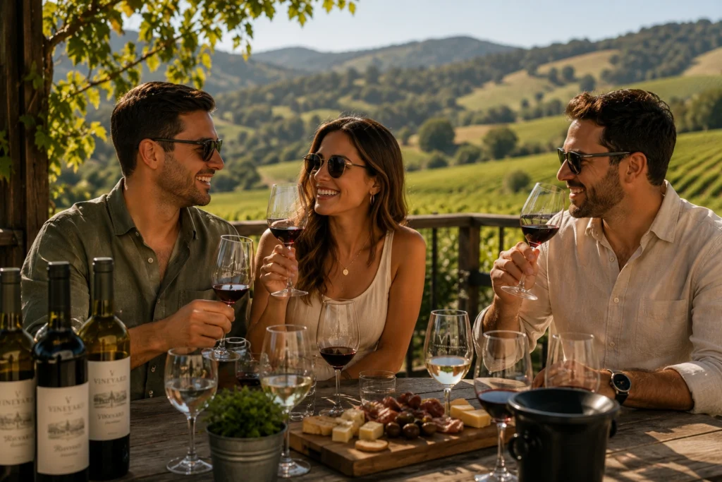 Wine tour tasting experience at Northern California vineyards from Travis