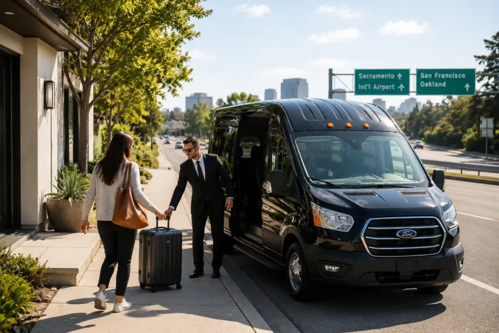 Vallejo airport transfer shuttle with on time pickup service