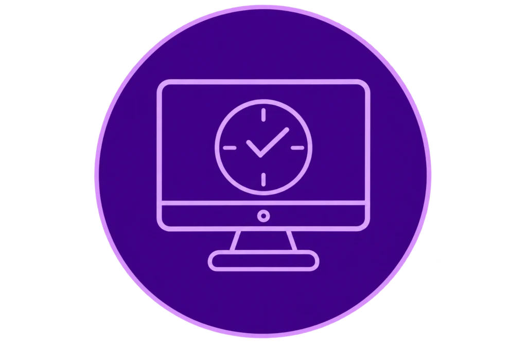 Pre booked on time service icon for Vacaville airport shuttle